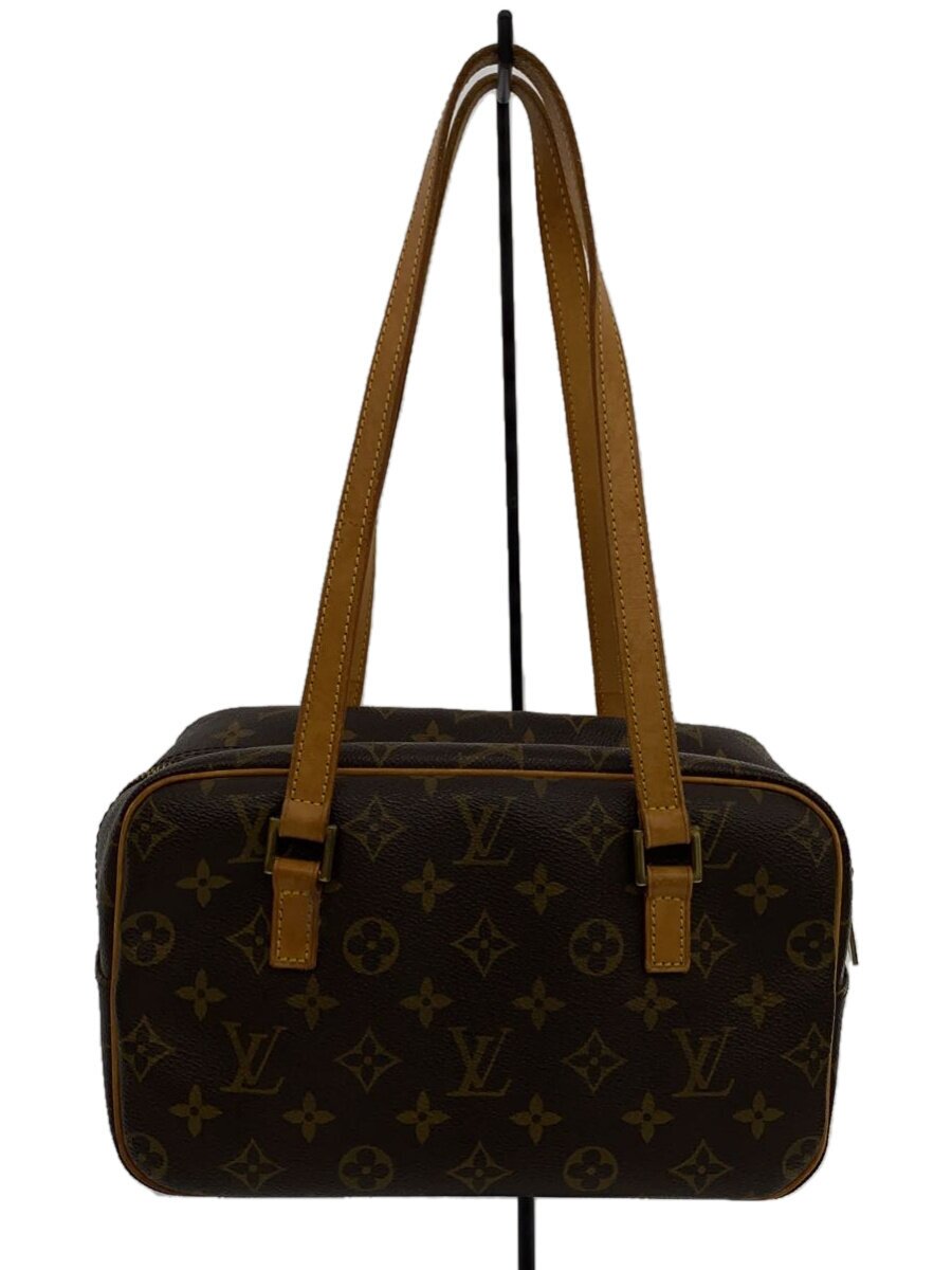 【中古】LOUIS VUITTON◆シテMM_モノグラム・キャンバス_BRW/PVC/BRW【バッグ】