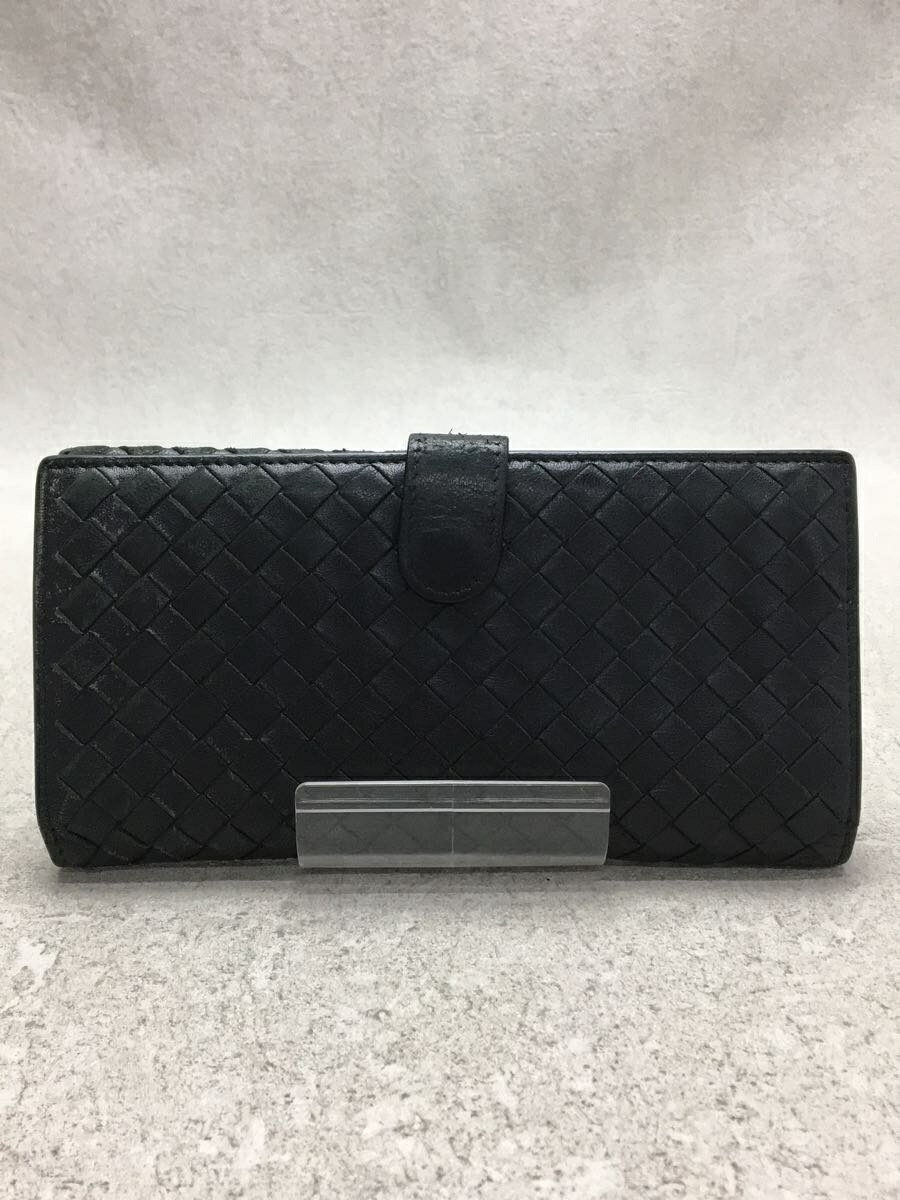 【中古】BOTTEGA VENETA◆長財布/レザー/BLK【服飾雑貨他】 2