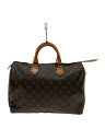 【中古】LOUIS VUITTON◆1)スピーディ30_モノグラム・キャンバス_BRW/PVC/BRW/総柄【バッグ】