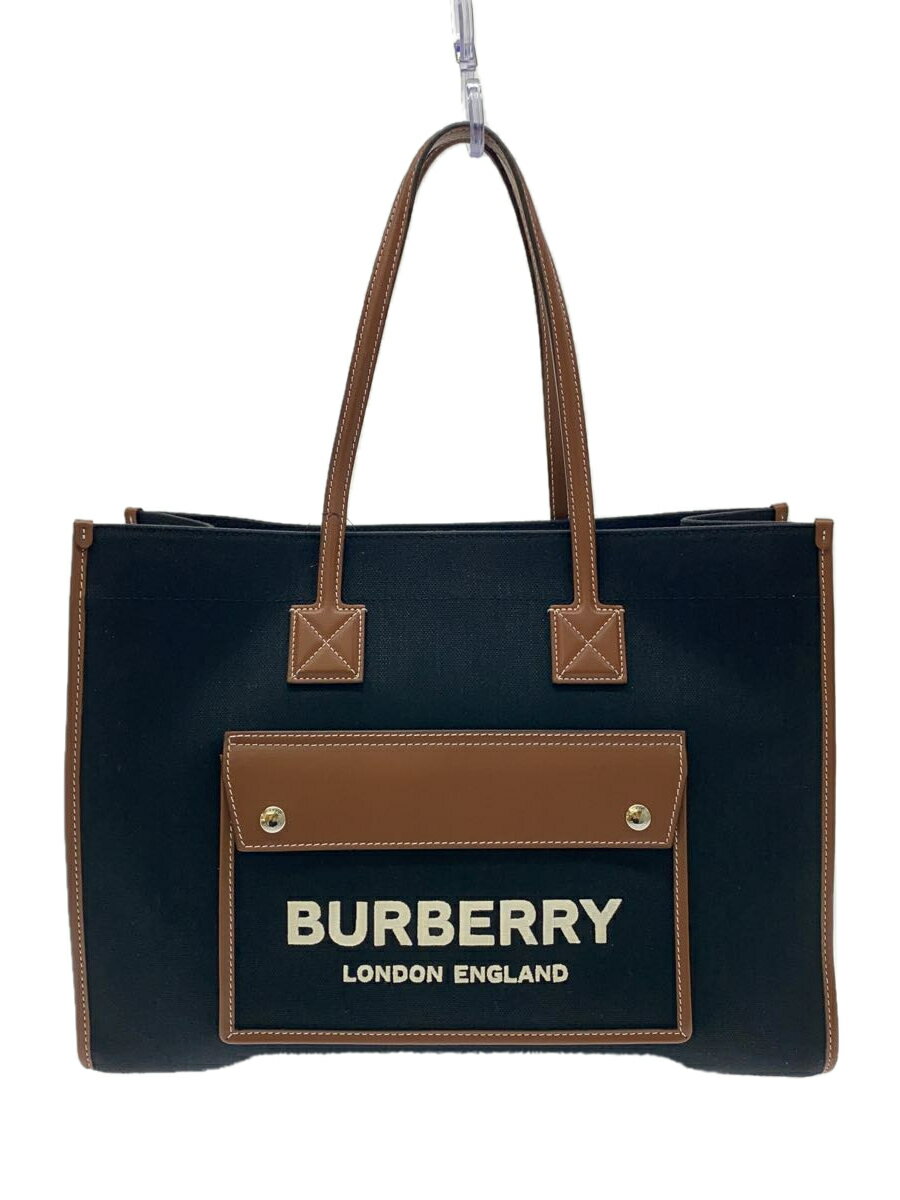 【中古】BURBERRY◆トートバッグ/ブラック/80557471【バッグ】