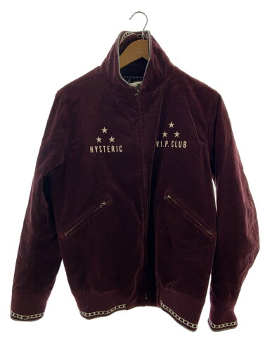 【中古】HYSTERIC GLAMOUR◆ブルゾン/L/コットン/ボルド^-/ベロア/0224AB02【メンズウェア】