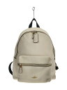 【中古】COACH◆リュック_オールレザー/レザー/CRM/角スレ、底面汚れ有り//【バッグ】(4)