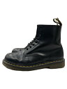 【中古】Dr.Martens◆レースアップブーツ/UK8/BLK/レザー/11822/シワ、ソール減り、キズ有【シューズ】(4)