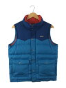 【中古】patagonia◆ダウンベスト/S/ポリエステル/BLU/27571【メンズウェア】