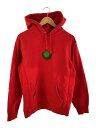 【中古】Supreme◆19SS/Apple Hooded Sweatshirt/パーカー/M/コットン/RED/プリント【メンズウェア】