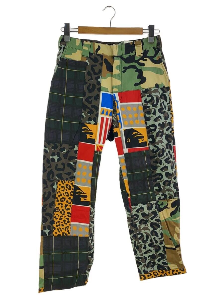 【中古】X-LARGE◆PATCHWORK PANTS/L/コットン/マルチカラー/101203031006【メンズウェア】