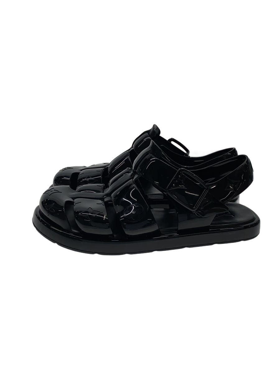 【中古】LOUIS VUITTON◆25SS/LVヴェニス/1AH552/サンダル/UK7/ブラック/ルイヴィトン【シューズ】