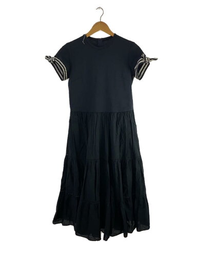 【中古】borders at balcony/半袖ワンピース/36/コットン/BLK/bd2011e-3e-02【レディースウェア】 【中古】borders at balcony/半袖ワンピース/36/コットン/BLK/bd2011e-3e-02【レディースウェア】
