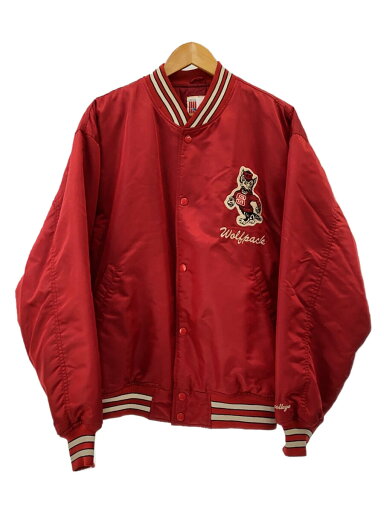 【中古】スタジャン/LL/ナイロン/RED/north carolina state/ワッペン【メンズウェア】 【中古】スタジャン/LL/ナイロン/RED/north carolina state/ワッペン【メンズウェア】