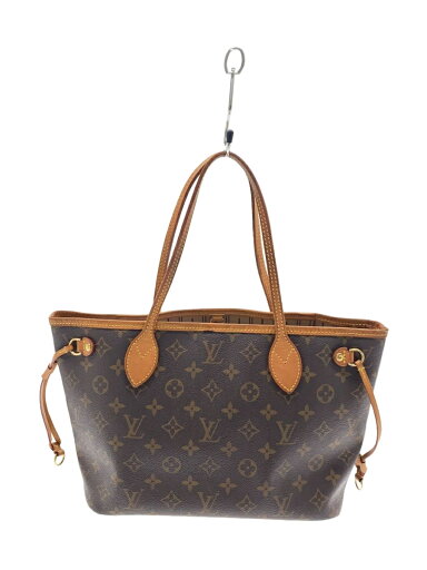 【中古】LOUIS VUITTON◆1)ネヴァーフルPM_モノグラム・キャンバス_BRW/PVC/BRW【バッグ】 【中古】LOUIS VUITTON◆1)ネヴァーフルPM_モノグラム・キャンバス_BRW/PVC/BRW【バッグ】