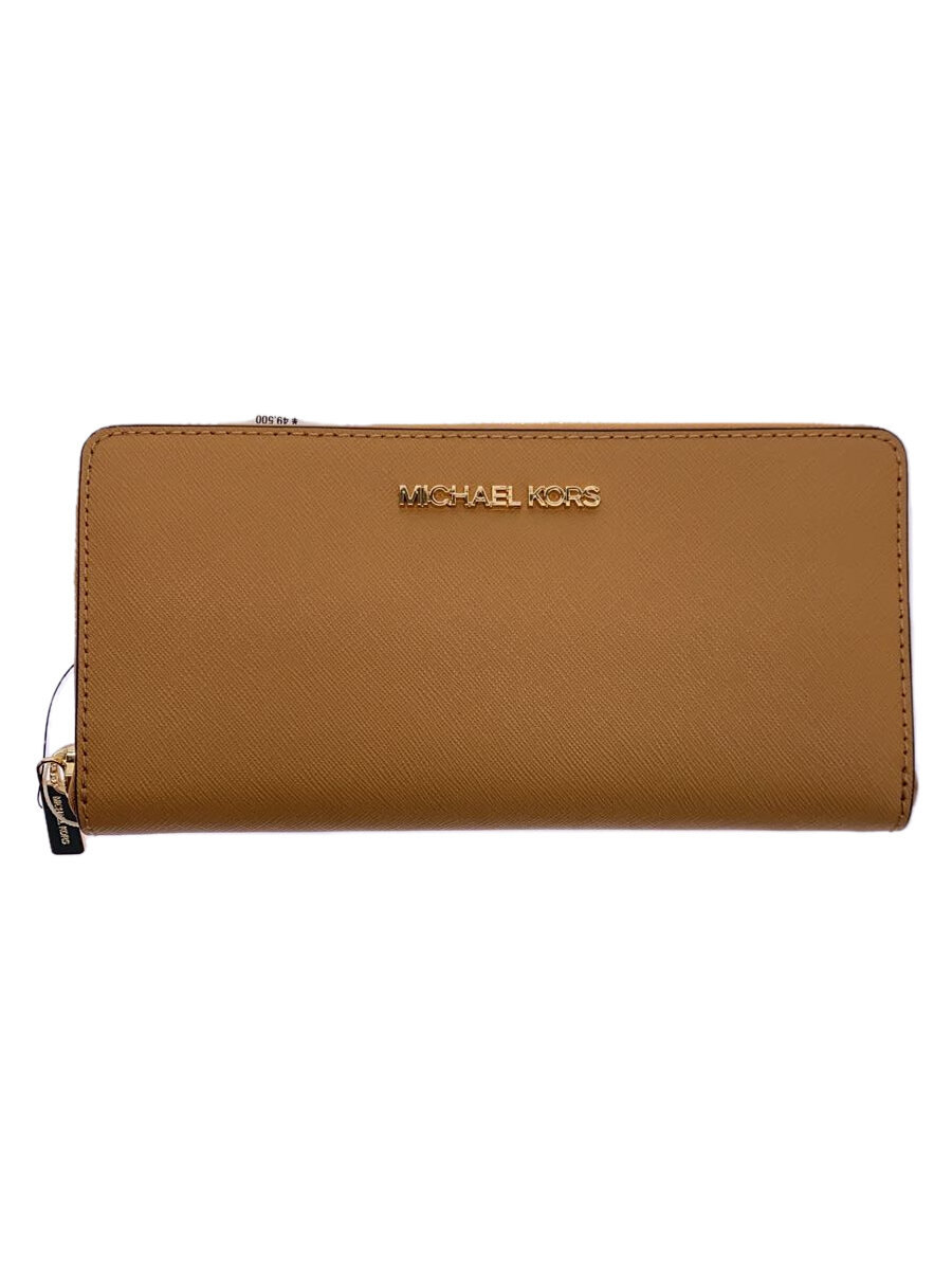 【中古】MICHAEL KORS◆長財布/レザー/ベージュ/レディース/35H3GTVZ3L/JET SET TRAVEL//【服飾雑貨他】
