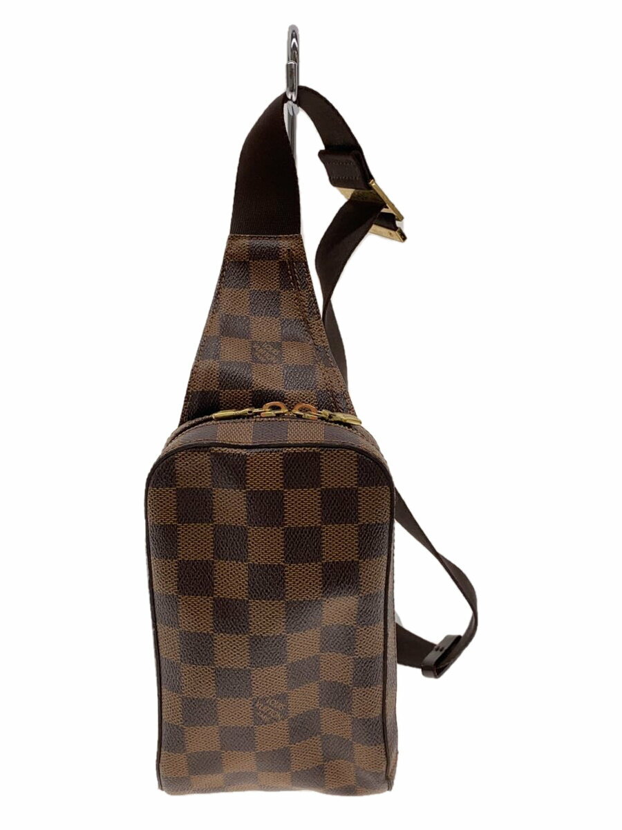 【中古】LOUIS VUITTON◆ジェロニモス_ダミエ・エベヌ_BRW/PVC/BRW//【バッグ】