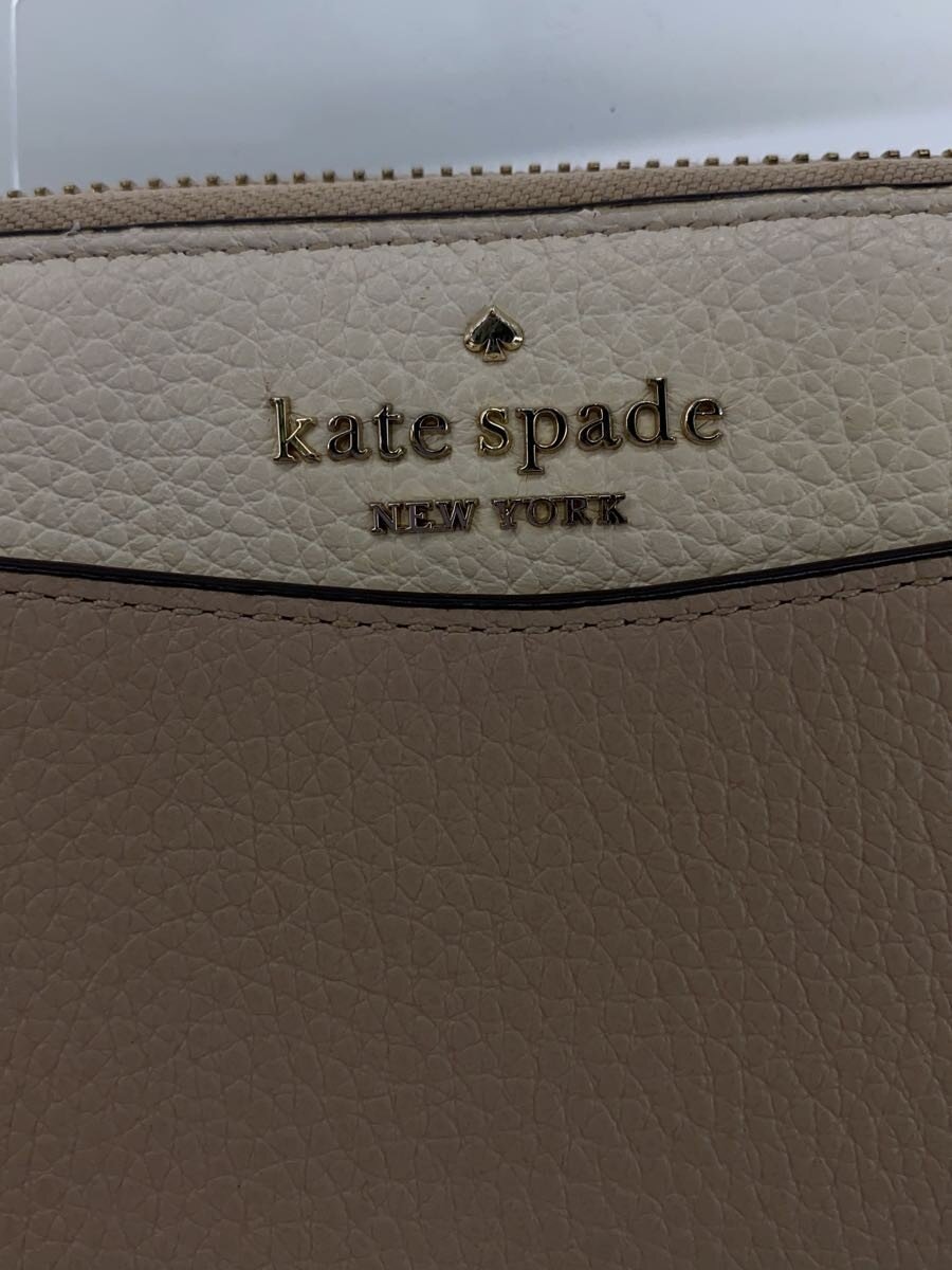 【中古】kate spade new york◆長財布/--/BEG/無地/レディース/WLR00402【服飾雑貨他】