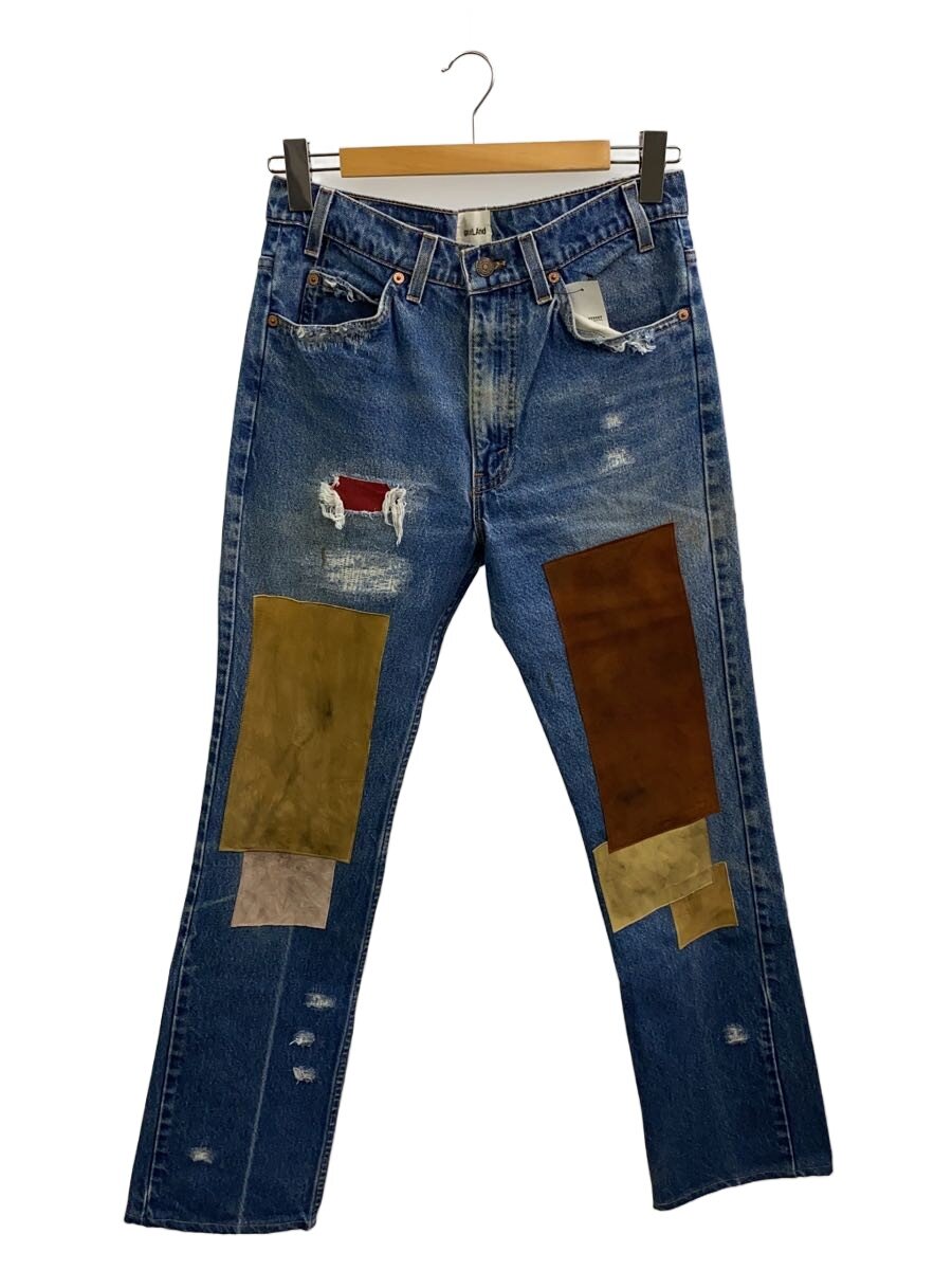 greatLAnd◆original pollyman denim/ボトム/インディゴ/パッチ/グレートランド//