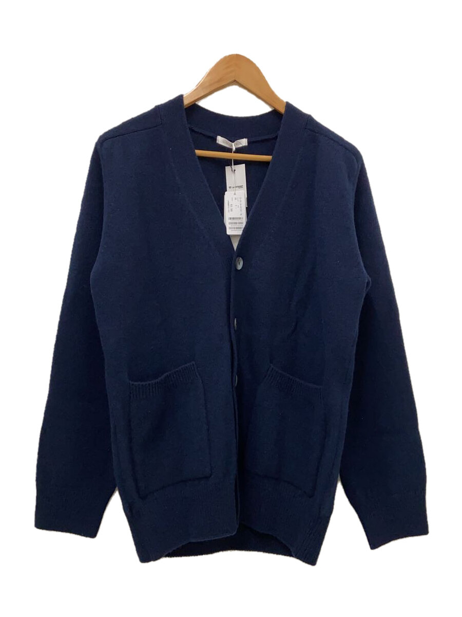 【中古】GALERIE VIE◆23AW/スコットランドウールカーディガン(厚手)/FREE/ウール/ネイビー/23-02-34-02102【レディースウェア】