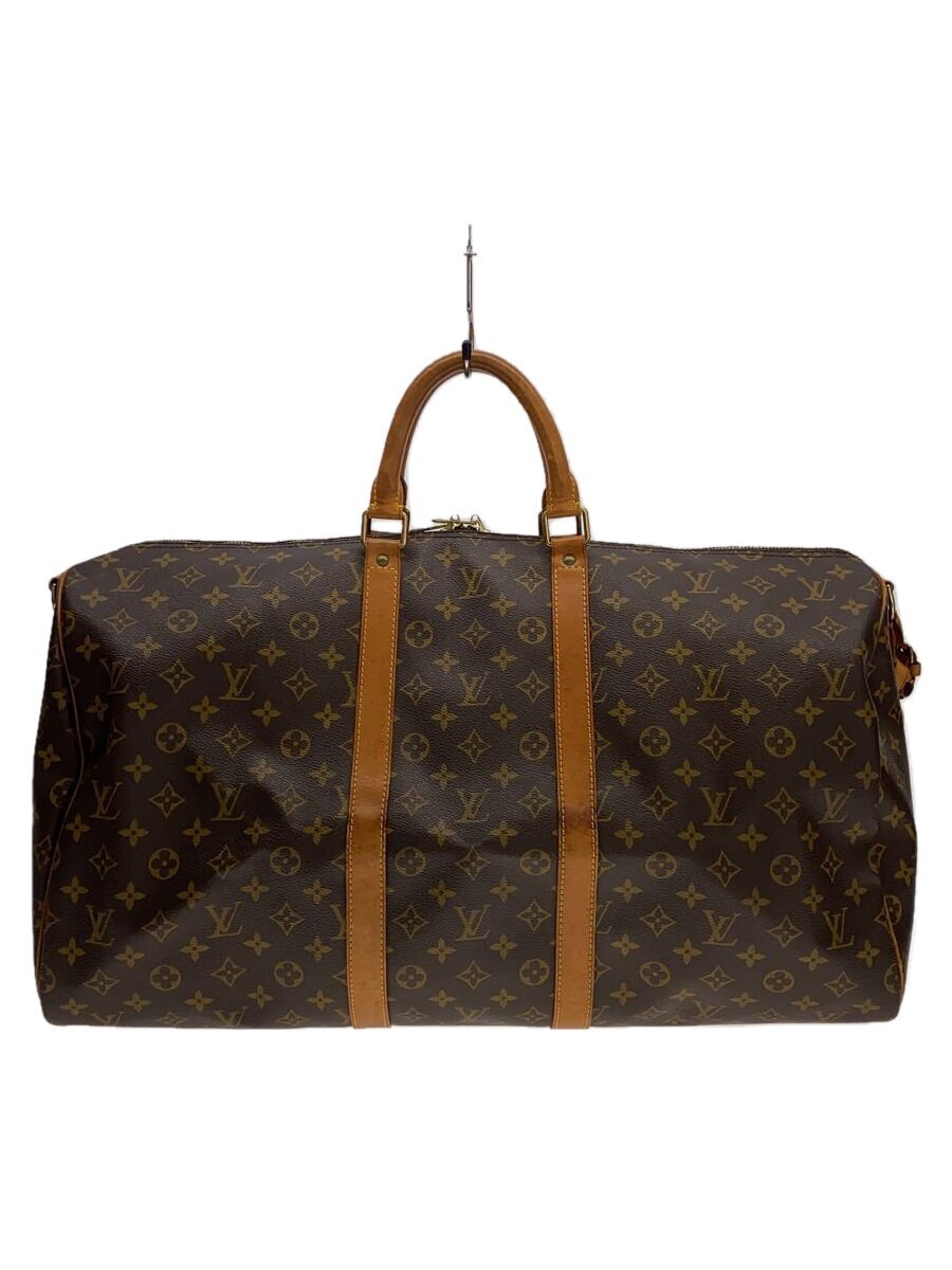 【ブランド】LOUIS VUITTON 【ブランドカナ】ルイヴィトン 【型番】M41424 【程度】C 【サイズ】 【メインカラー】ブラウン 【素材・生地】PVC（ビニール） 【キーワード】　　 2025/02/12 セカンドストリート蕨店【3425】【中古】LOUIS VUITTON◆キーポル55_モノグラム・キャンバス_BRW/PVC/BRW【バッグ】 ブランド LOUIS VUITTON 型番 M41424 カラー ブラウン 柄 素材・生地 PVC（ビニール）>色・素材について サイズ >サイズ表示について 実寸（cm） 【バッグ】 マチ：24.5 / 高さ：30 / 幅：55.5 / 持ち手：33 【その他】 その他サイズ：/ 商品は　セカンドストリート蕨店の店頭にて販売しております。商品に関するお問合わせは、お電話(TEL:048-434-6222)にて、問合わせ番号：2334253234447をお伝えください。 配送方法やお支払い方法に関するお問い合わせは、サポートセンターまでご連絡をお願いします。 ※お電話の対応は営業時間内のみとなります。お問い合わせフォームでお問い合わせの際はご注文番号をご記入下さい この商品に関する出品店舗からのコメント 型くずれ、ヌメ革の変色と汚れ、モノグラムの退色が非常に目立ちます。
