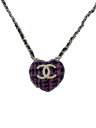 【中古】CHANEL◆B22K/ネックレス/ツィード/ピンク/トップ有/レディース/ロケット/ペンダント/チャーム/ココマーク//【服飾雑貨他】