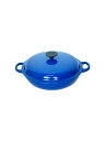 【中古】LE CREUSET◆ビュッフェ・キャセロール/鍋/サイズ:26cm/ブルー【キッチン用品】