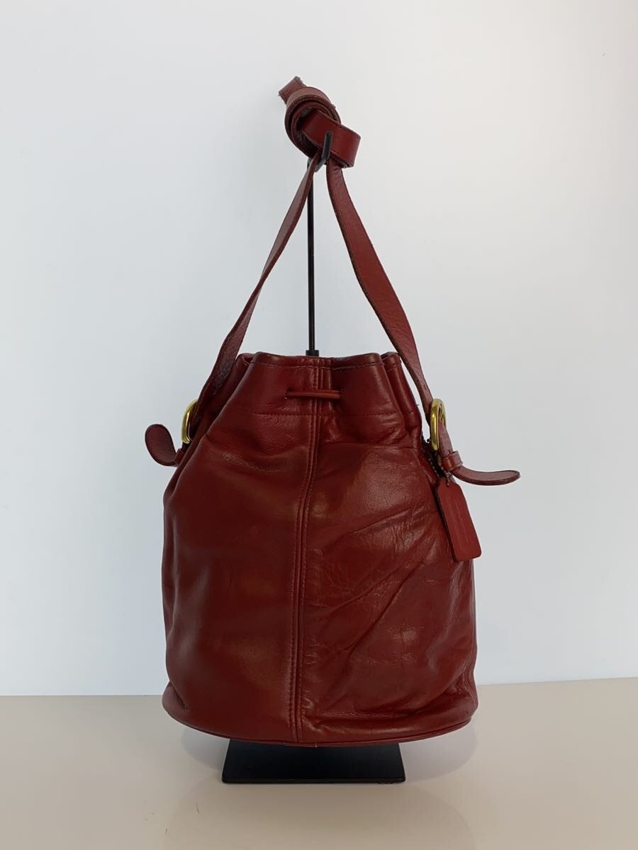 【中古】COACH◆バッグ/レザー/RED/無地/E5C-4151//【バッグ】
