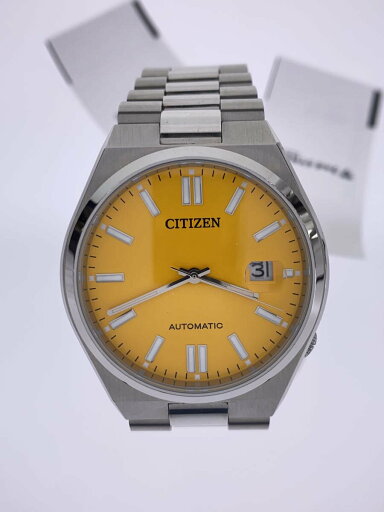 【中古】CITIZEN◆自動巻腕時計/アナログ/オレンジ/シルバー/8210-S126967//【服飾雑貨他】 【中古】CITIZEN◆自動巻腕時計/アナログ/オレンジ/シルバー/8210-S126967//【服飾雑貨他】