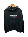 【中古】F.C.R.B.(F.C.Real Bristol)◆24SS/TOUR LOGO SWEAT HOODIE/パーカー/S/コットン/BLK/FCRB-...
