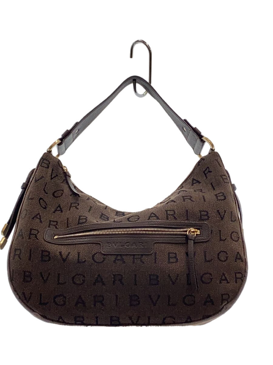 【中古】BVLGARI◆ハンドバッグ/キャンバス/BRW【バッグ】