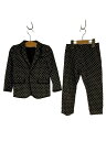 【中古】GENERATOR◆スーツ/110cm/コットン/BLK/ドット/022106【キッズ】