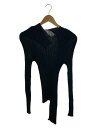 【中古】ISSEY MIYAKE◆24AW/長袖カットソー/SIZE:2/ウールナイロン/BLK/無地/IM43KN263//【レディースウェア】