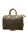 【中古】LOUIS VUITTON◆2)スピーディ30_モノグラム・キャンバス_BRW/PVC/BRW【バッグ】