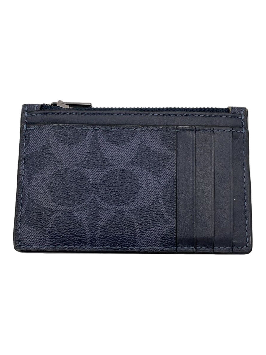 【中古】COACH◆カードケース/PVC/NVY/総柄/メンズ【服飾雑貨他】