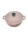 【中古】CHASSEUR◆ローキャセロール/鍋/サイズ:24cm/ピンク【キッチン用品】
