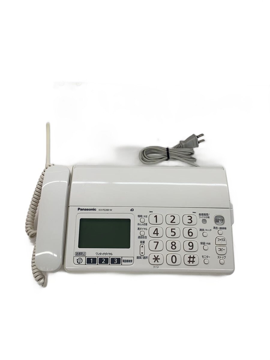 Main Unit - 【中古】Panasonic◆FAX電話 おたっくす KX-PZ200DL-W [ホワイト]【家電・ビジュアル・オーディオ】