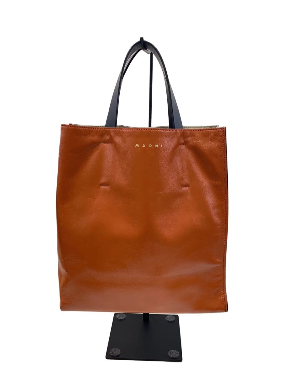 【中古】MARNI◆ハンドバッグ/レザー/BRW/無地/SHMP0018U1/TUMBLED LEATHER MUSEO SOF//【バッグ】