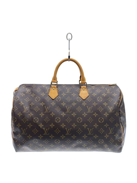 【中古】LOUIS VUITTON◆1)スピーディ40_モノグラム・キャンバス_BRW/PVC/BRW【バッグ】