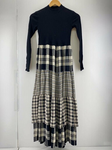 【中古】Desigual◆メリヤス編みワンピース/XS/レーヨン/BLK/22WWVW36/レイヤードスカート【レディースウェア】 【中古】Desigual◆メリヤス編みワンピース/XS/レーヨン/BLK/22WWVW36/レイヤードスカート【レディースウェア】