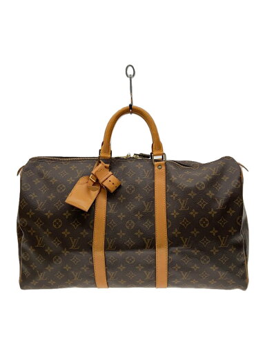 【中古】LOUIS VUITTON◆キーポル50_モノグラム・キャンバス_BRW/PVC/BRW【バッグ】 【中古】LOUIS VUITTON◆キーポル50_モノグラム・キャンバス_BRW/PVC/BRW【バッグ】