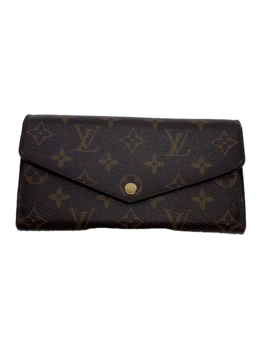 【中古】LOUIS VUITTON◆2)ポルト・フォイユ・サラ_モノグラム・キャンバス_BRW_フューシャ/PVC/BRW/レディース【服飾雑貨他】