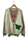 【中古】WHITELAND BLACKBURN◆カーディガン(厚手)/FREE/コットン/CRM/21A-KNL322-WL【メンズウェア】