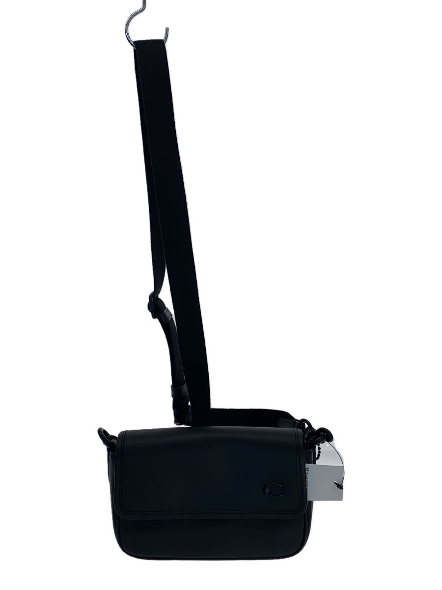 【中古】COACH◆ショルダーバッグ/レザー/BLK/f2480-cr754/チャーター フラップ クロスボディ 18【バッグ】
