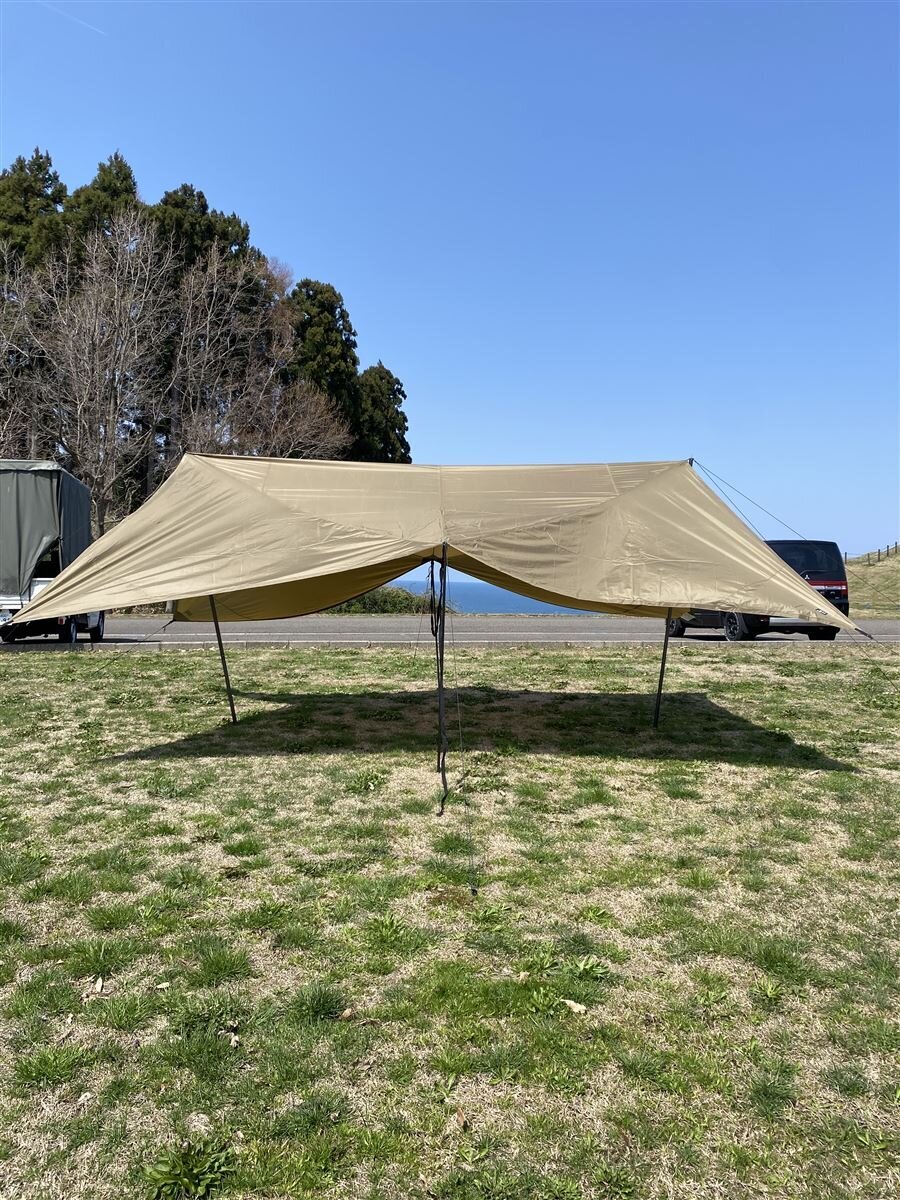 【中古】ZANE ARTS◆タープ/グレー/TP-003/GEU/キャンプ/ALL WEATHER FOUR WING TARP【スポーツ】