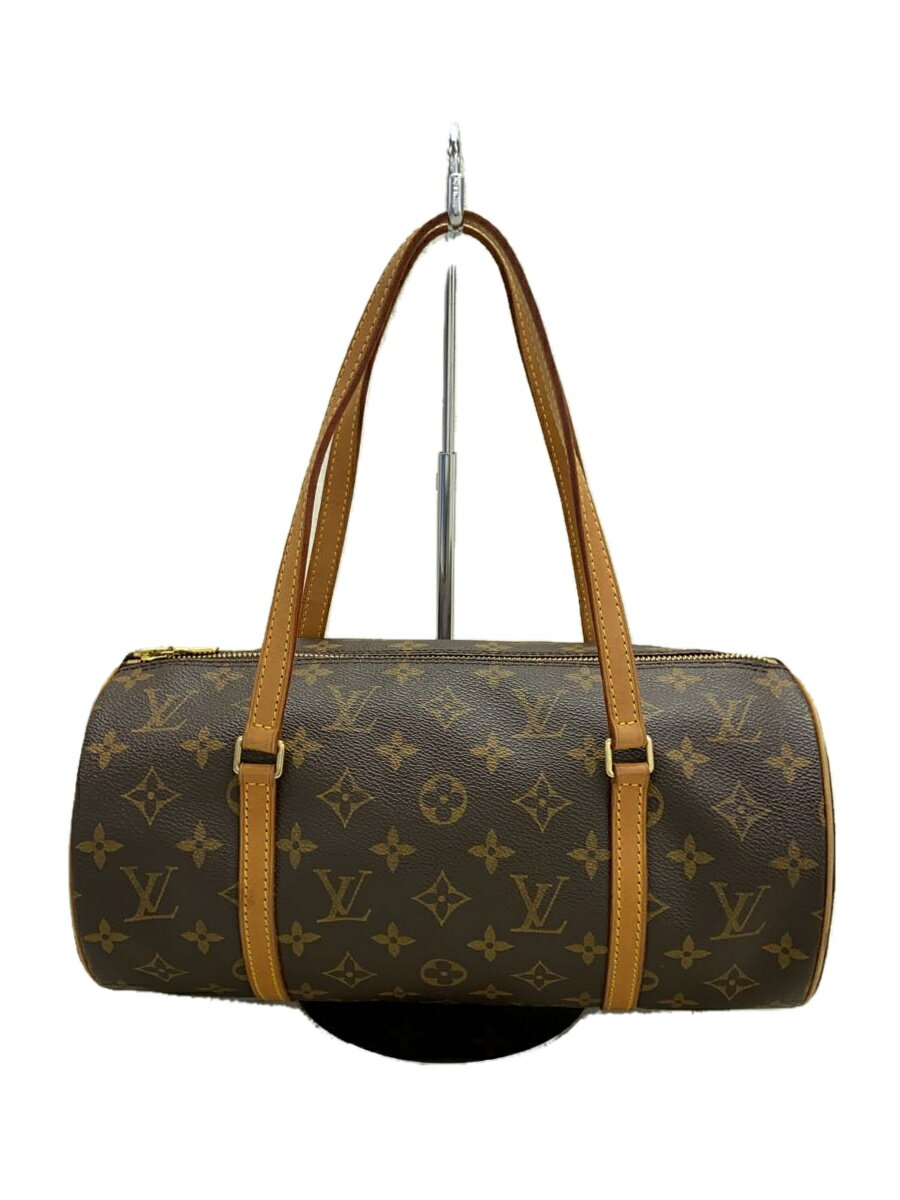 【中古】LOUIS VUITTON◆2)パピヨン30_モノグラム・キャンバス_BRW/PVC/BRW/モノグラム【バッグ】