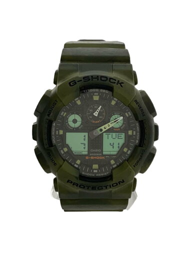 【中古】CASIO◆クォーツ腕時計/デジタル/ラバー/BLK/KHK/GA-100MM【服飾雑貨他】 【中古】CASIO◆クォーツ腕時計/デジタル/ラバー/BLK/KHK/GA-100MM【服飾雑貨他】