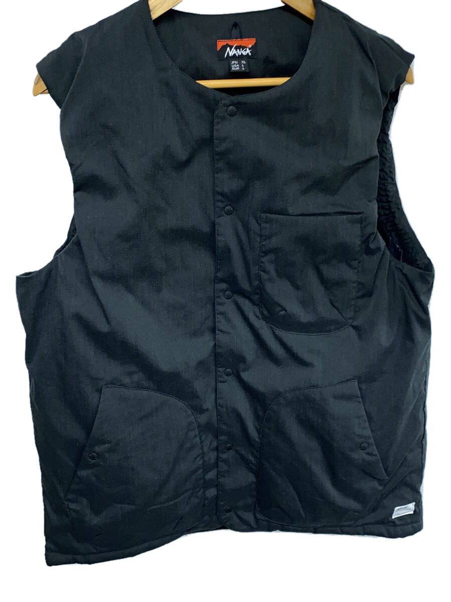 【中古】NANGA◆ダウンベスト/XL/ポリエステル/BLK/K23A52【メンズウェア】