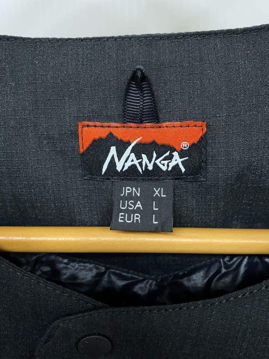 【中古】NANGA◆ダウンベスト/XL/ポリエステル/BLK/K23A52【メンズウェア】