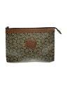 【中古】CELINE◆ハンドバッグナイロン//レザー/BRW/総柄【バッグ】