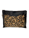 【中古】COACH◆セカンドバッグ/レザー/BLK/アニマル【バッグ】