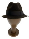 【中古】TESI◆ハット/7 1/8/ウール/BRW/無地/レディース/0780-3【服飾雑貨他】