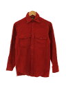 【中古】Woolrich◆50s/CPO Shirt/長袖シャツ/ウール/レッド【メンズウェア】