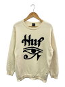 【中古】HUF◆ニット・セーター(厚手)/L/コットン/CRM【メンズウェア】
