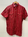 【中古】POLO RALPH LAUREN◆90s/サンフェード/VINTAGE CLASSIC WESTERN/半袖シャツ/M/コットンストライプ【メンズウェア】